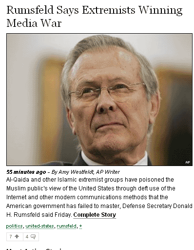 Donald Rumsfeld and Irony